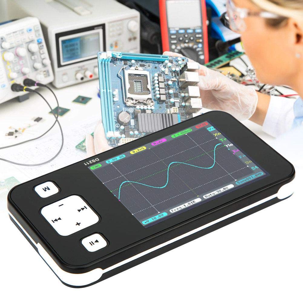 Handheld Oscilloscope, DS211 Mini Hand-Held Digital Oscilloscope 0-200KHZ for Appliance Repair Elect