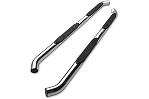 TAC TRUCK ACCESSORIES COMPANY TAC Side Steps Compatible with 2005-2023 Toyota Tacoma Double Cab Pickup Truck 3" Stainless Steel Side Bars Nerf Bars Running Boards Rock Panel Off Road Exterior Accessories (2 Pieces)