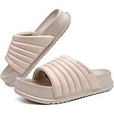 KuaiLu Womens Sandals with Arch Support Orthopedic Comfortable Lightweight Cushion Recovery Slides Summer Fashion Leather Casual Womans Plantar Fasciitis Sandals for Indoor&Outdoor (US Size 6-12)