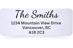 Set of 150 Self Adhesive Personalized Return Address Labels, Recycled Paper Labels, Custom Labels for Postage (No Border)