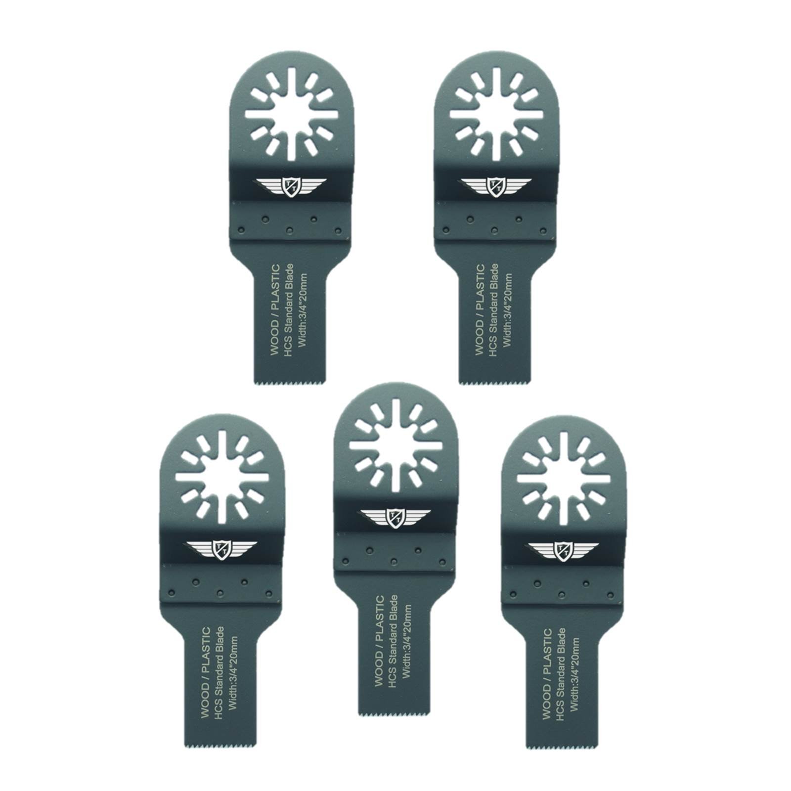 5 x 20mm TopsTools UN20F_5 Wood Cutting Blades Compatible with Bosch Fein (Non-StarLock) Makita Milwaukee Einhell Ergotools Hitachi Parkside Ryobi Worx Workzone Multitool Multi Tool Accessories