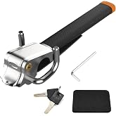 TECKELE Steering Wheel Lock Airbag Lock Anti-Theft Heavy Duty Car Lock Car Device Car Security Theft Prevention Compatible for Vehicle Truck Van SUV (Physical Sound)