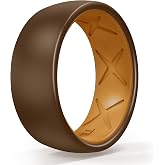 King Will 8mm Silicone Rings for Men, 24/7 Comfort Rubber Wedding Ring | 2.3mm Thick, Breathable Inner Grooves &amp; Hydrophobic Design, Active Life