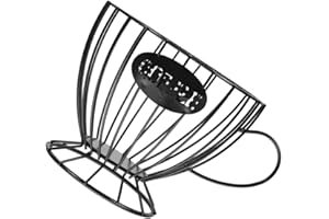 SUPVOX Black Iron Coffee Pod Holder and Large Capacity Fruit Storage Basket, Metal Coffee Organizer