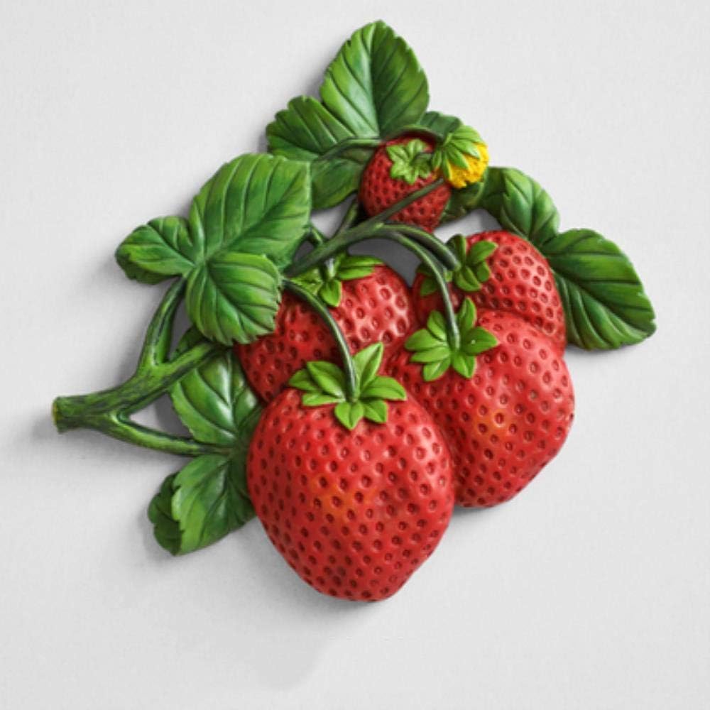 Home Decoration Sculpture Pastoral Resin Fruit Vegetable Shape Wall Mural Crafts Decoration Home Livingroom Kitchen Diningroom 3D Wall Stickers,23 * 24.5Cm