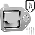 BAUMFEUER 1 Count Truck Tool Box Latch Replacement Stainless Steel Toolbox Paddle Lock Replacement Handle with Keys for Truck, RV, Trailer, UTV, ATV Box