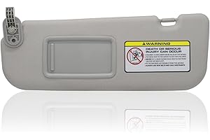 NHILES Left Driver Side Sun Visor Replacement Compatible with Hyundai Elantra 2011 2012 2013 2014 2015 Replace# 852103X000TX Colour Gray