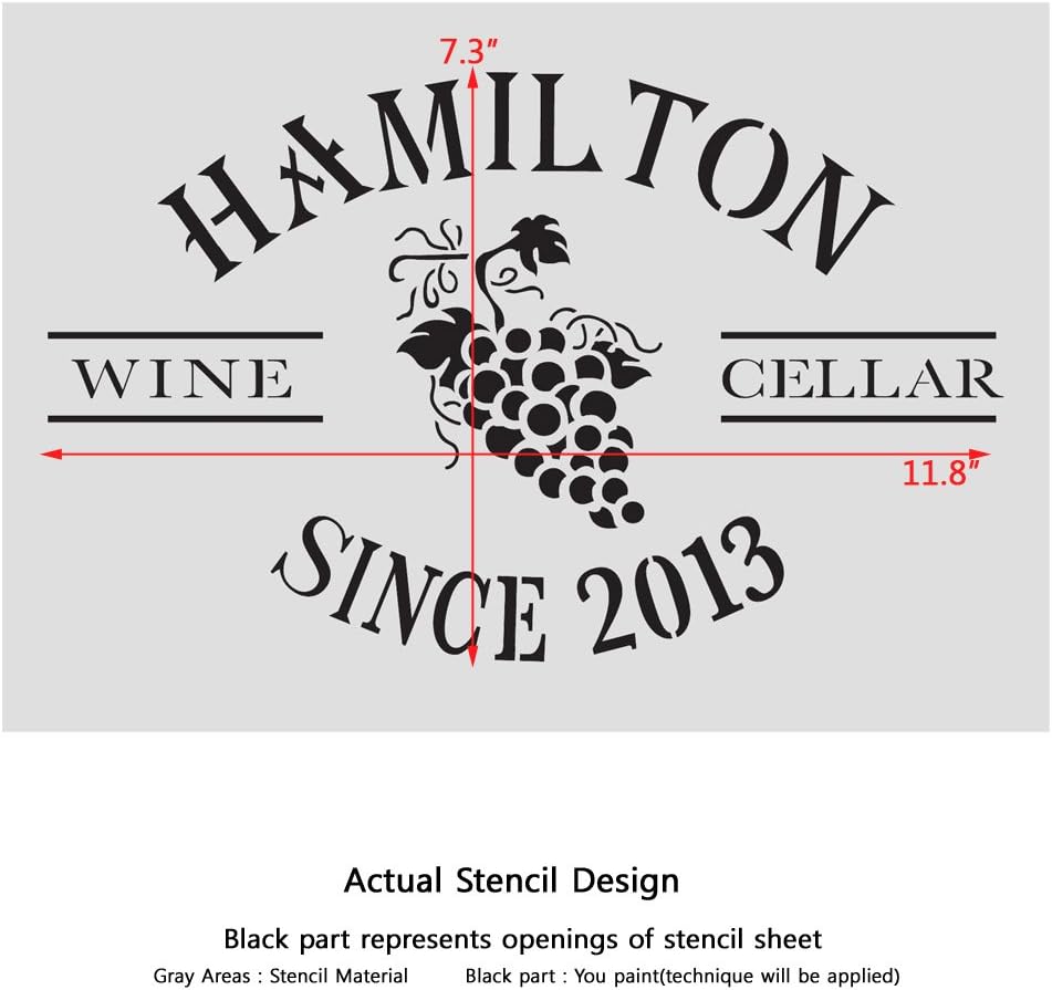 Amazon Com J Boutique Stencils Wine Box Cellar Stencil Hamilton