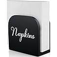 Black Napkin Holder for Table - ALELION Wooden Napkin Holders for Kitchen - Black Kitchen Decor and Accessories for Dining Room Table Decor - Wood Napkin Dispenser