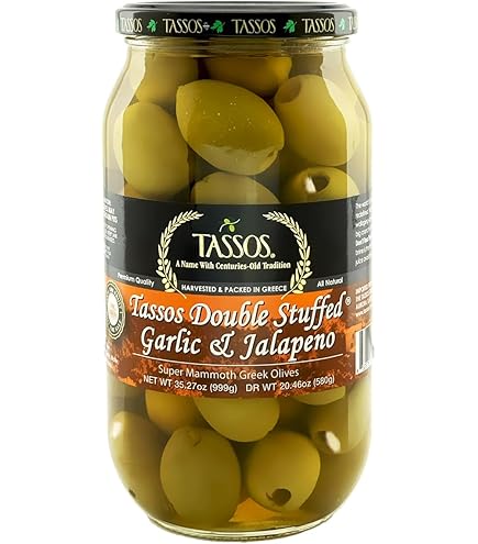 Amazon.com : 2 Pack Of Tassos All Natural Double Stuffed Jalapeno