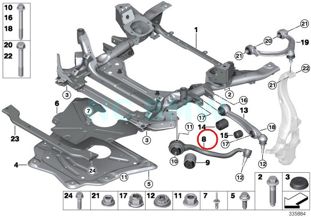 BMW Genuine Left Tension Strut With Hydraulic Mount Automotive