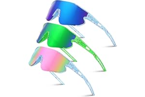 SEKKAF Kids Baseball Sunglasses for Boys Girls Youth Softball Cycling Sports Sunglasses UV400 Protection Age 5-12