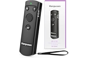 HANPUSEN Camera Remote Shutter Release Control Wireless for Canon EOS R, RP, EOS R3, R5, M50, M6 Mark II, R3, R5, R6, 90D, 6D Mark II, 77D, Rebel SL3, SL2, T8i, T7i, G7X Mark III, SX70HS