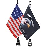 6'' x 10'' American Flag & Eagle Flag For Motorcycles Flag Mounts and Flags Flagpole, Fit For Harley Honda 750 Shadow Goldwing CB VTX CBR Yamaha