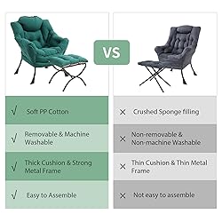 Furlide Lazy Chair with Ottoman, Modern Chair with