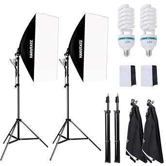 Hakutatz Studio Dauerlicht Set Daylight Foto Studio 2x Studioleuchten