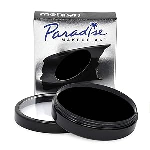 Mehron Makeup Paradise Makeup AQ Face & Body Paint (1.4 oz) (Black)