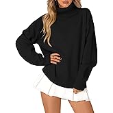 LILLUSORY Womens Oversized Chunky Sweaters 2025 Mock Turtleneck Long Pullover Tops Fall Winter Casual Knit Fashion Clothing