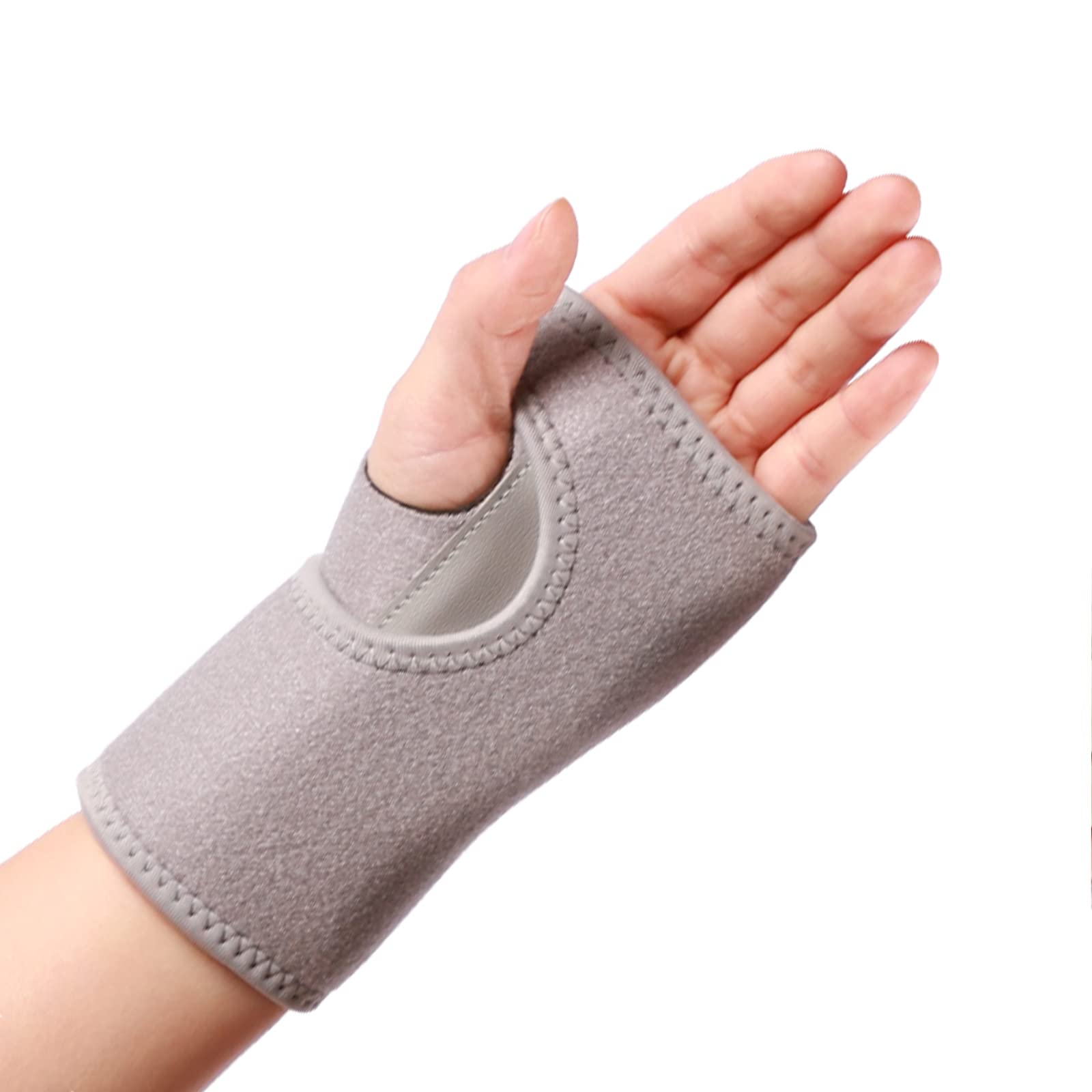 yeloumiss Wrist Splint Support Brace Compression Wrist Brace Elastic Adjustable Carpal Tunnel Support with Metal Strip for Sports, Fitness, Arthritis, Tendonitis One Size Single (Left Hand, Grey)