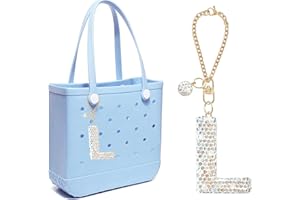 BOAJUNWU Bag Charms for Bogg Bag Accessories,Bogg Bag Charms Keychain for Women Girls,Letter Charms for Beach Tote Bags