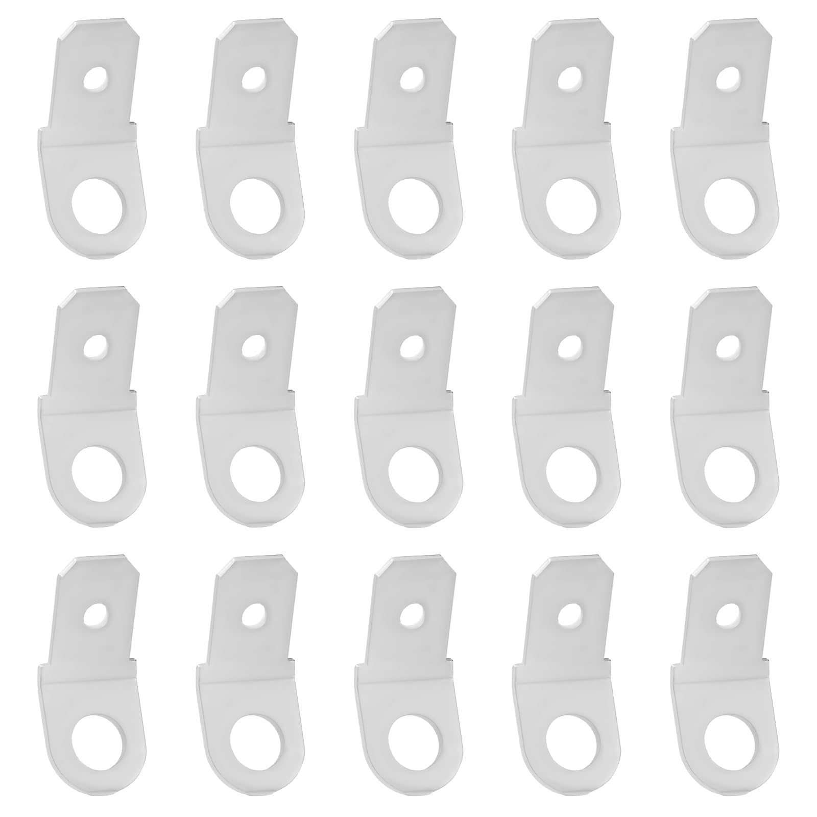 YINETTECH 100pcs M4 Ground Connector 6.3mm Cable Lugs Crimp Flat Connector Bare Ø4.0mm Brass Galvanized Uninsulated Cable Terminal for Car