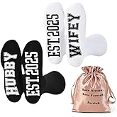 Jacriah Couples Socks Set Newlyweds Gift – Hubby and Wifey Wedding Socks