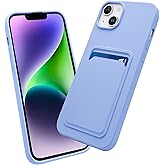 OBHEI for iPhone 14 Plus Case with Card Holder Slim Fit Durable Protective Card Slot Phone Case Compatible with Apple iPhone 14 Plus 6.7" - Purple