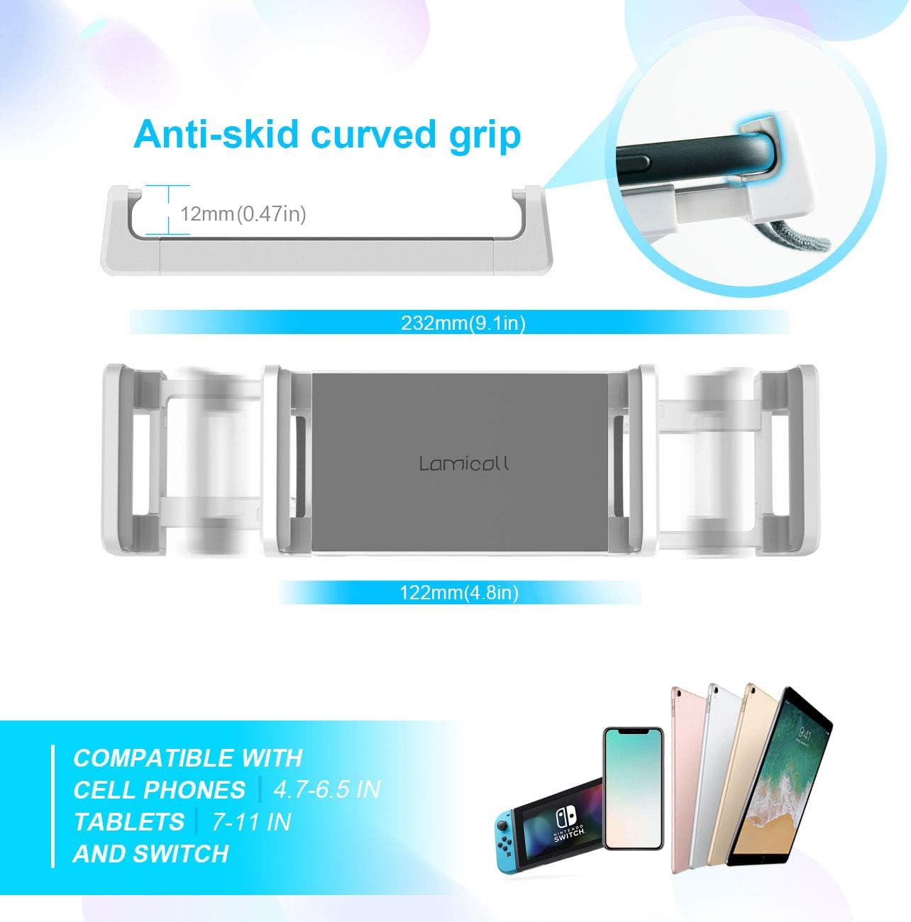 Lamicall Gooseneck Tablet Holder, Universal Tablet Stand - Image 4