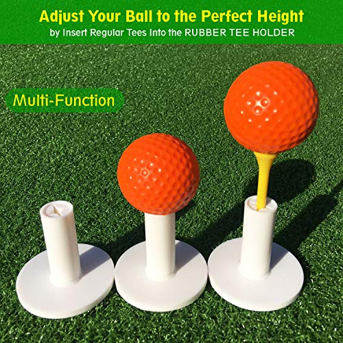 SkyLife Golf Rubber Tee Holder Set 2inch 2 Count for Driving Range Golf Practice Mat (2in 2count)
