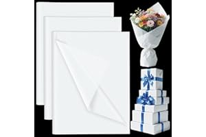 60 Sheets White Tissue Paper Bulk, PLULON Gift Wrapping Tissue Paper for Packaging 14 x 20 Inch Art Crafts for Gift Bags Decorative Floral Wedding Birthday Party Decor