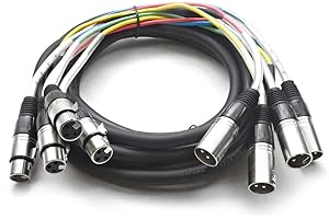 Seismic Audio - 4 CHANNEL XLR SNAKE CABLE -15 Feet -Pro Audio Patch