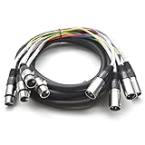 Seismic Audio - 4 CHANNEL XLR SNAKE CABLE -15 Feet