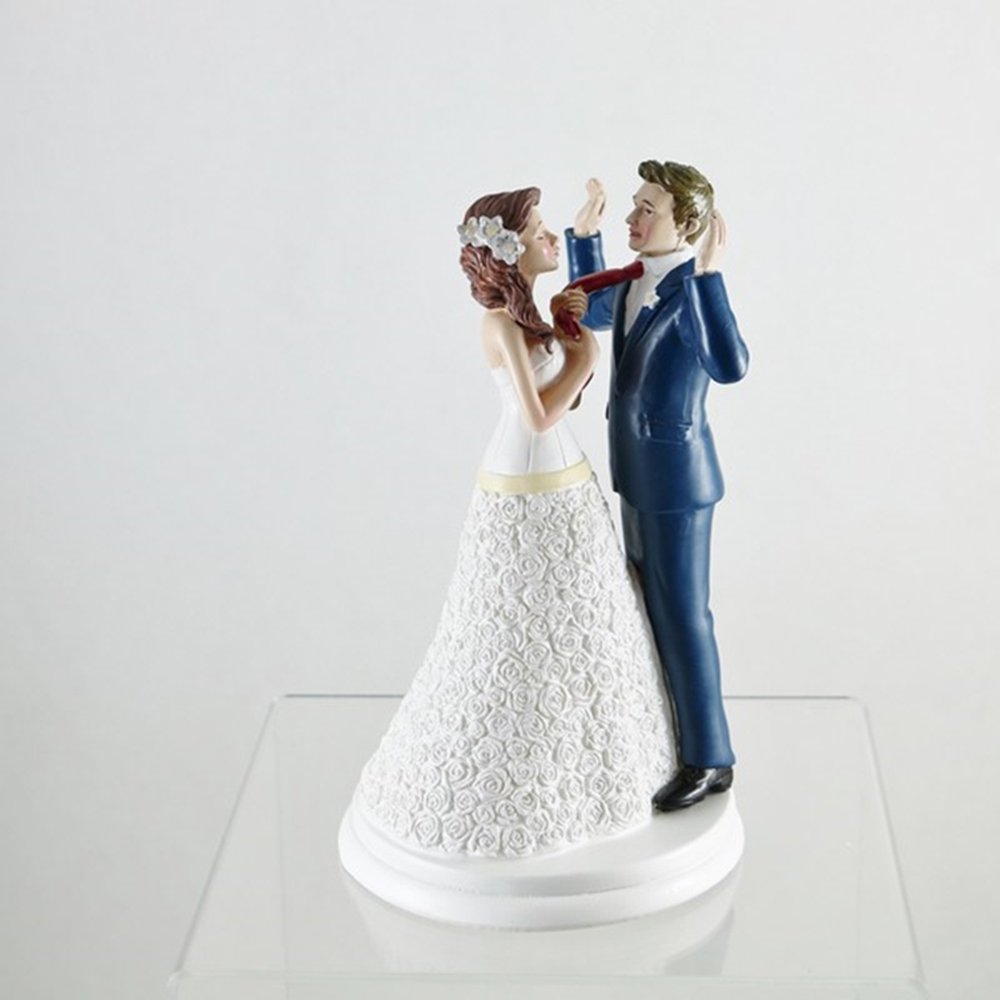 Dekora - Funny bride and groom figure for wedding cake, 20 cm