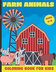 Farm Animals Coloring Book For Kids Ages