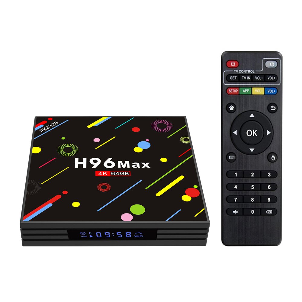 Docooler H96 Max-H2-Smart-TV-Box Android 7.1 RK3328 4 GB / 64 GB UHD 4K VP9 H.265 HDR10 2.4G / 5G WiFi LED-Anzeige 100M LAN Bluetooth 4.0 HD Media Player DLNA Miracast Airplay