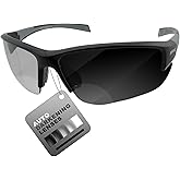 Global Vision Hercules 7 Auto-Darkening Photochromic +1.5 Bifocal Safety Glasses Clear to Smoke, ANSI Z87.1+ Certified