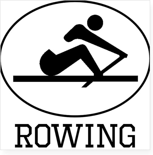 CafePress Rowing Sticker Square Bumper Sticker Car Decal, 3