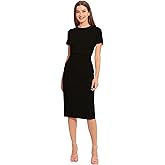 Maggy London Women's Dresses Ruched Waist Crepe Sheath Dress Workwear Office Occasion Event Guest of