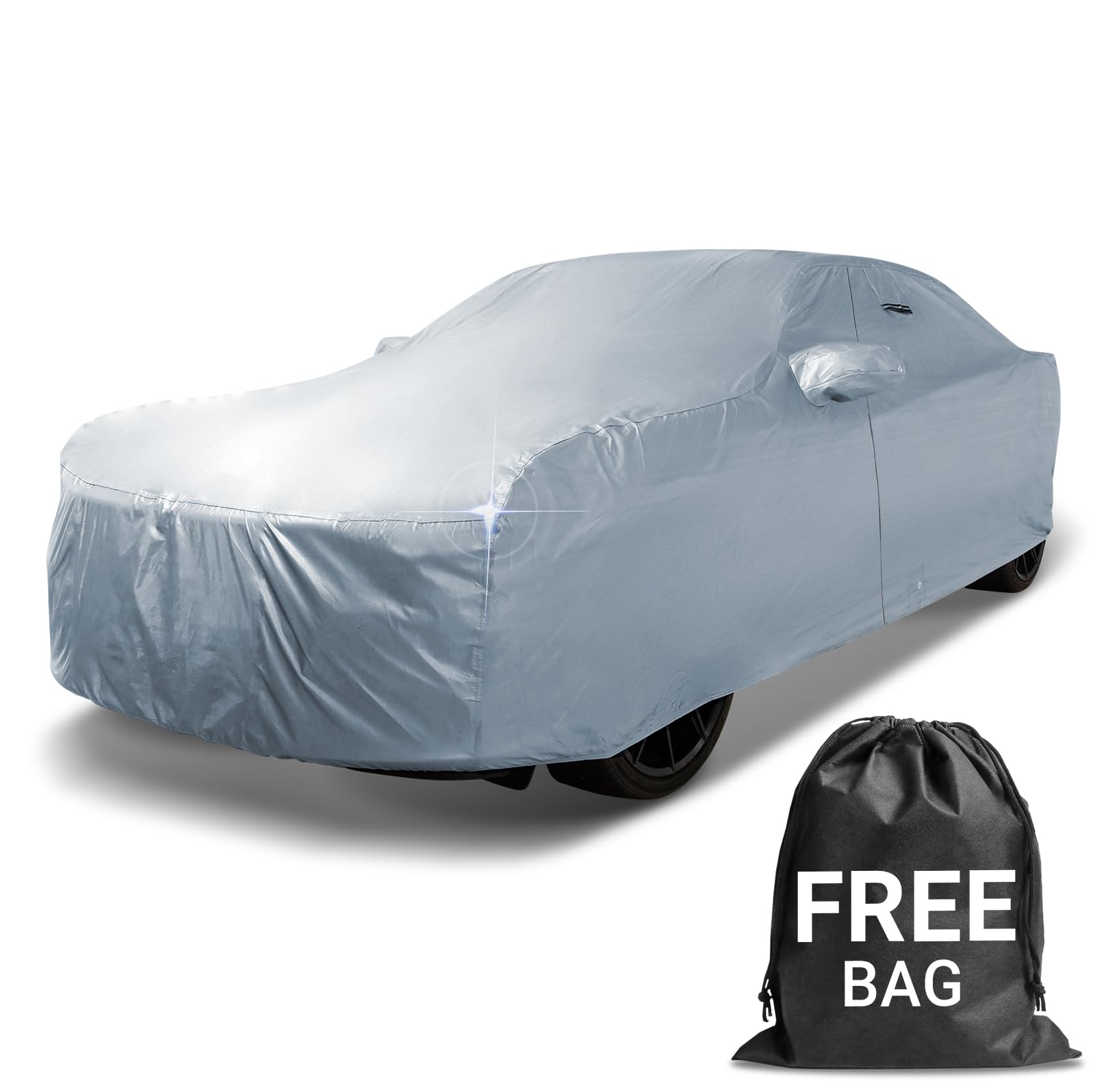 Photo 1 of iCarCover 18-Layer Car Cover Waterproof All Weather, Premium Quality Car Covers for Automobiles, UV Protection, Dodge Charger, Jaguar XJ-Series, XJ8, Buick Lesabre, S-Class, Size C29 