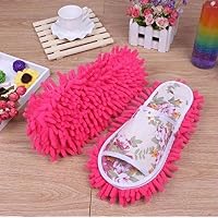 NiceWave Women Dust Mop Slippers Socks Microfiber House Swab Swob Slippers Bedroom Shoes Cleaning Tool