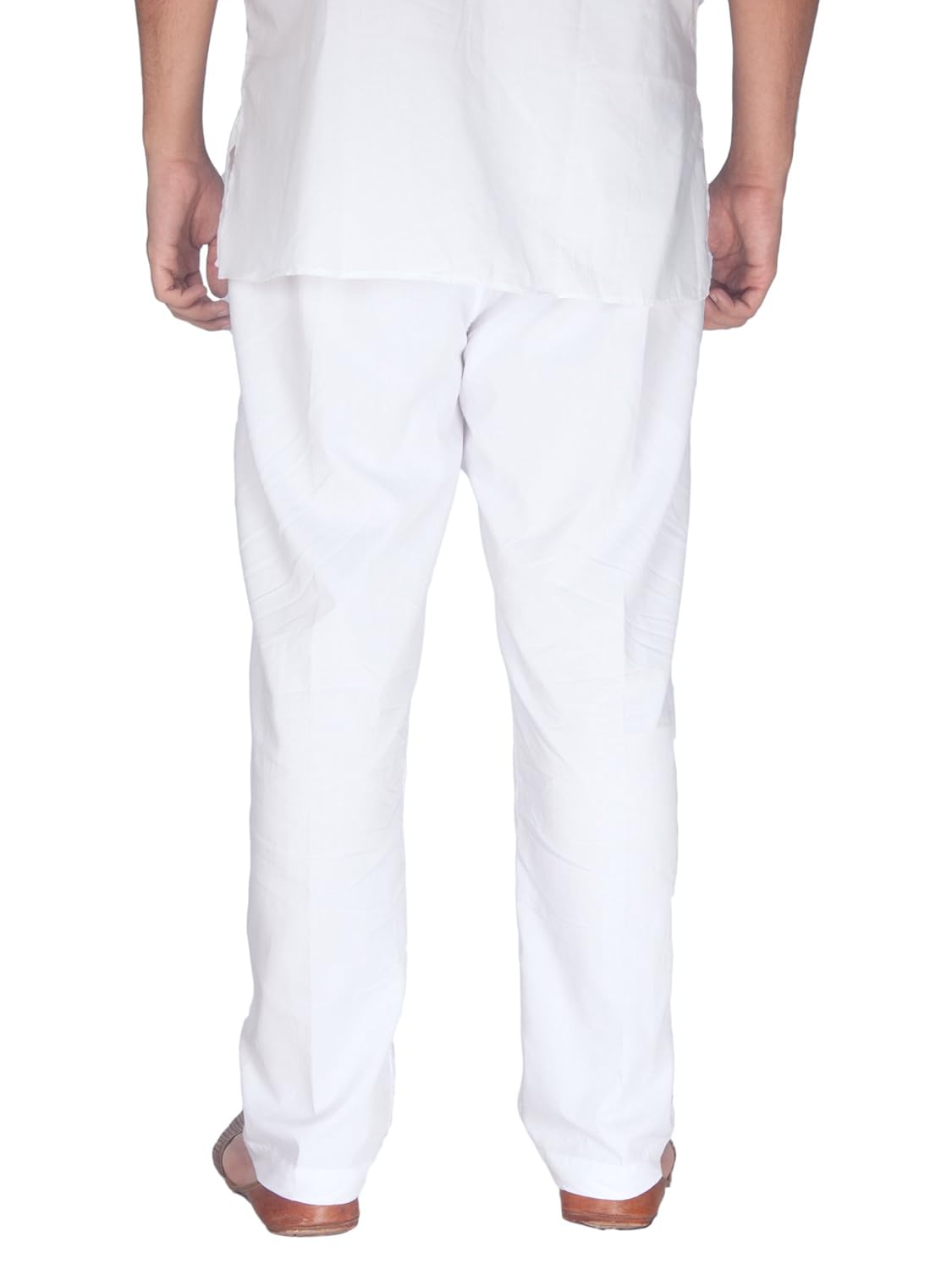 rajubhai hargovindas men's white cotton pyjama | button waist pyjama|