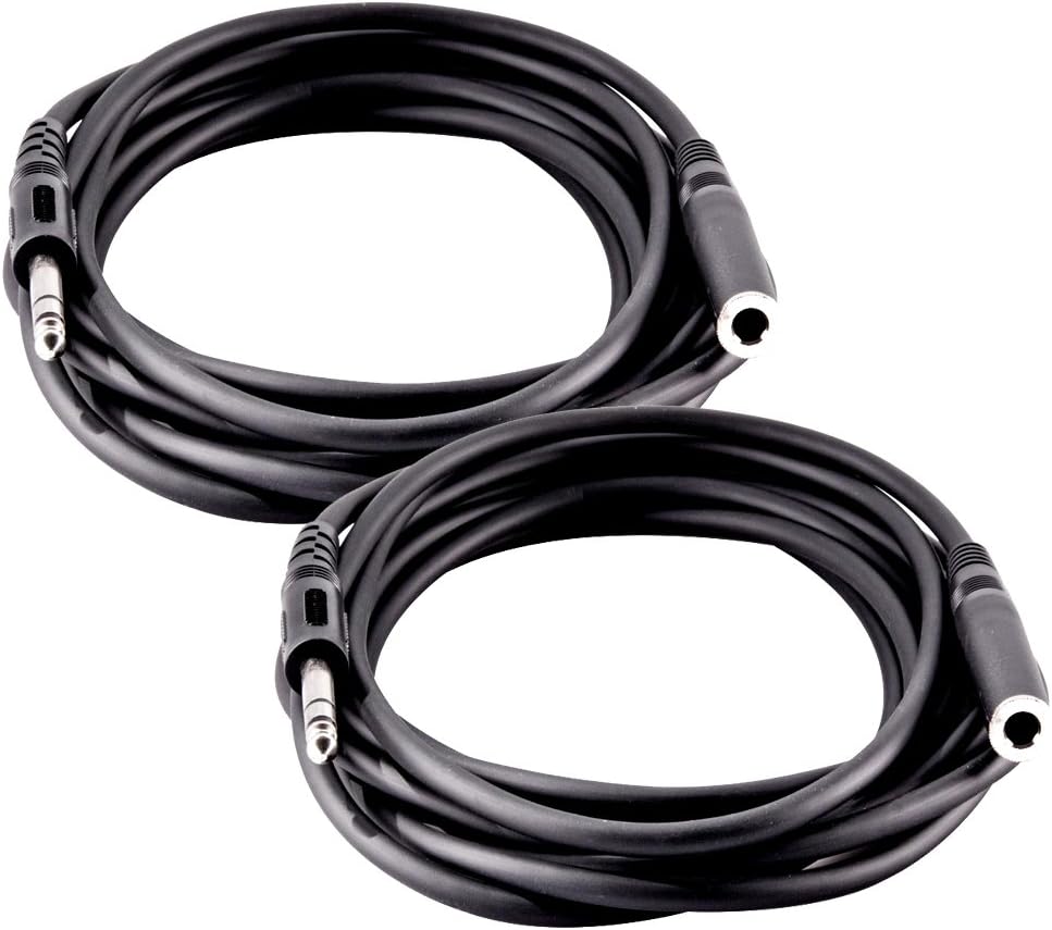 Seismic Audio Pair of 12 Foot Headphone Extension Cables1/