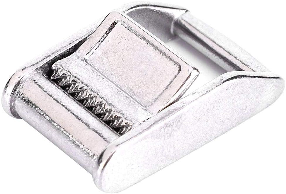 Cam Buckle Stainless Steel Marine Boat Belt Cam buckle Plate for Strap Within 2.5cm Fixing Cam Buckle, silver