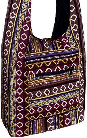 Spirited Yak Hipster Hippie Boho Bohemian Crossbody Bag - Mysterious Purple