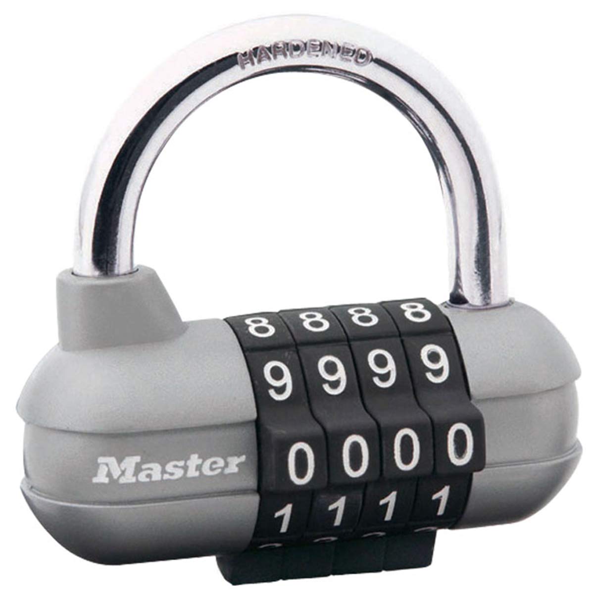 Master Lock 1520EURD Combination Padlock, Grey, 5.9 x 6.4 x 2.6 cm