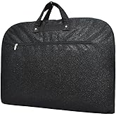 NGIL Glitter Cheer Dance and Competition Travel Companion Hanging Garment Bag for Girls (Black-Glitter)
