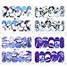 Christmas Nail Decals Water Transfer(12 Pack), Konsait Christmas Nail Wraps Water Slide Xmas Nail Art Stickers for Women Kids Girls Kiss Designs for Christmas Party Favor Decoration Decor Supplies