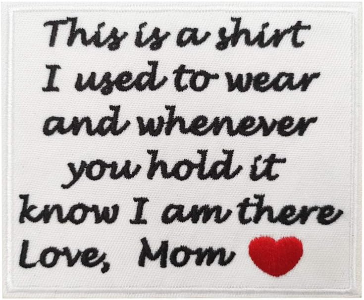 Mixed Media - Memory Pillow Cover DIY This Is A Shirt I Used to Wear Embroidered Iron On Patch (Mom)