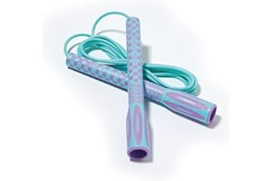 KSY JUMP ROPE Skipping Jump Rope for Fitness Workout - Light Weight, Adjustable, Tangle Free, Excellent line control for Cardio Boxing, CrossFit, Training Exercise All Ages and Gender ( Special Luxury, KA-220, Made in Korea)