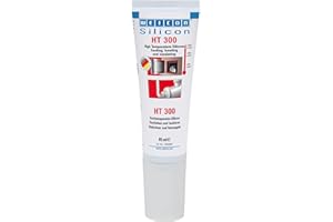 WEICON Silicone HT 300 | High Temp Silicone for Sealing, Bonding & Insulating | Withstands up to 300°C | Red | Ideal for Home